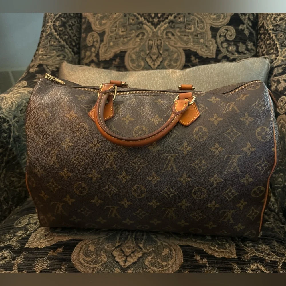 TRADE @deangel40 Authentic Louis Vuitton Monogram Speedy 35 - Picture 2 of 14